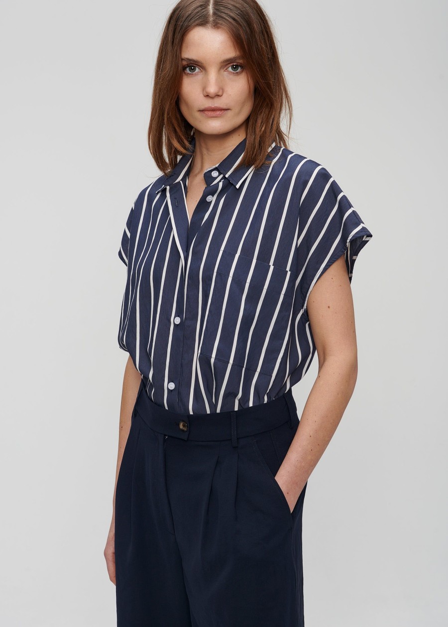 Hot Striped Oversized Top Shirts & Tops