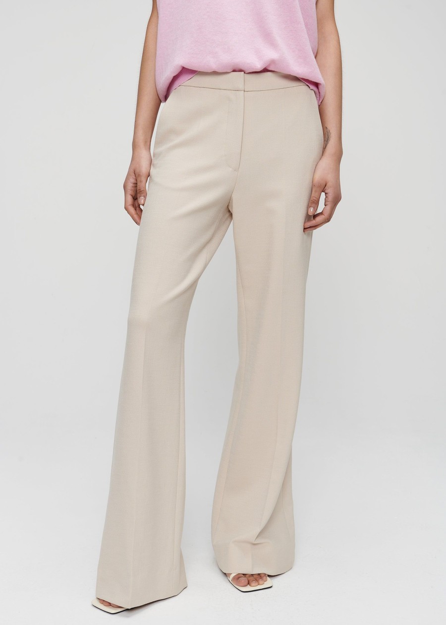 Hot Structured Wide Leg Pants Broeken & Rokken