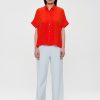 Online Pleated Technosilk Shirt Shirts & Tops