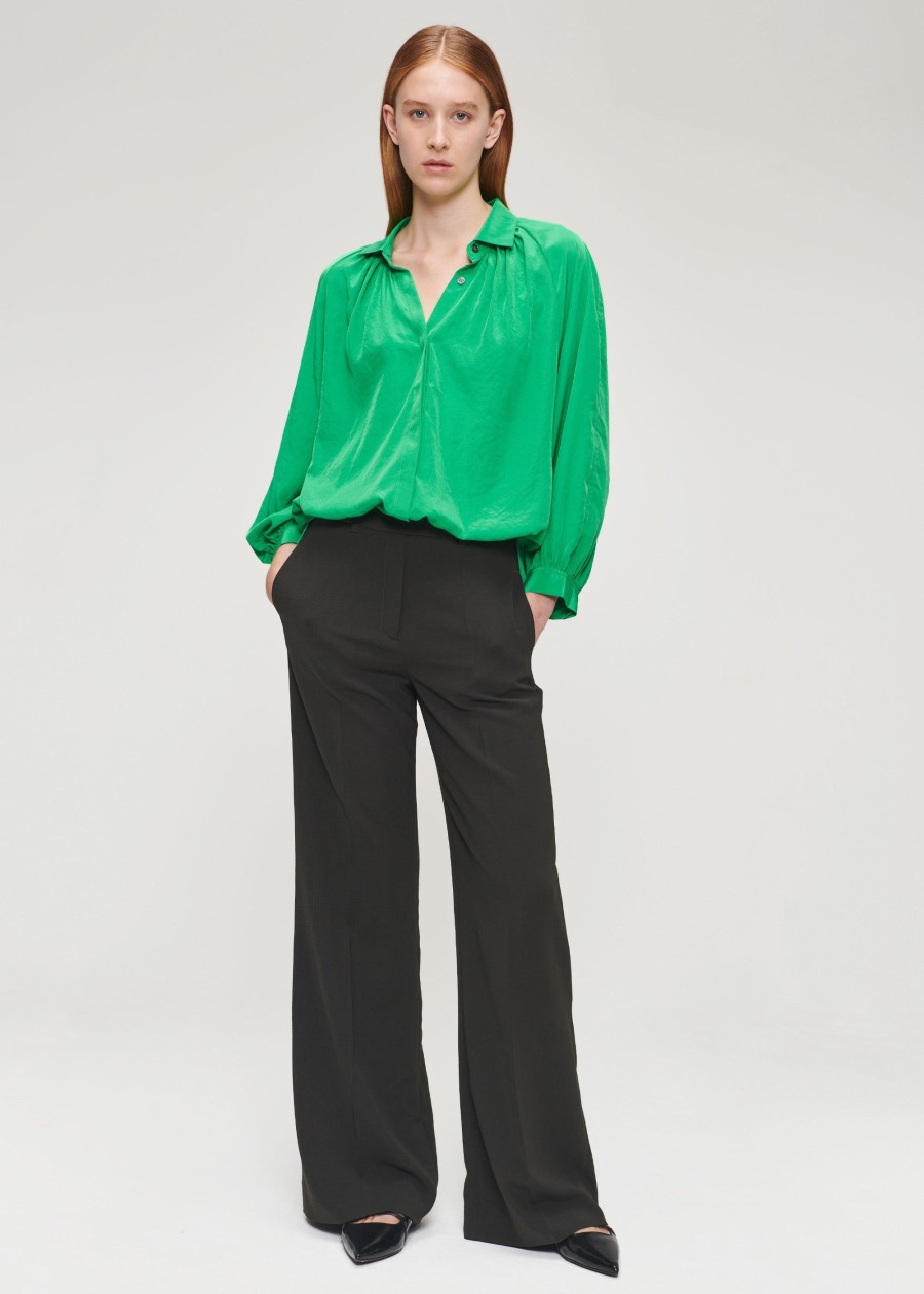 New Technosilk Oversized Blouse Shirts & Tops