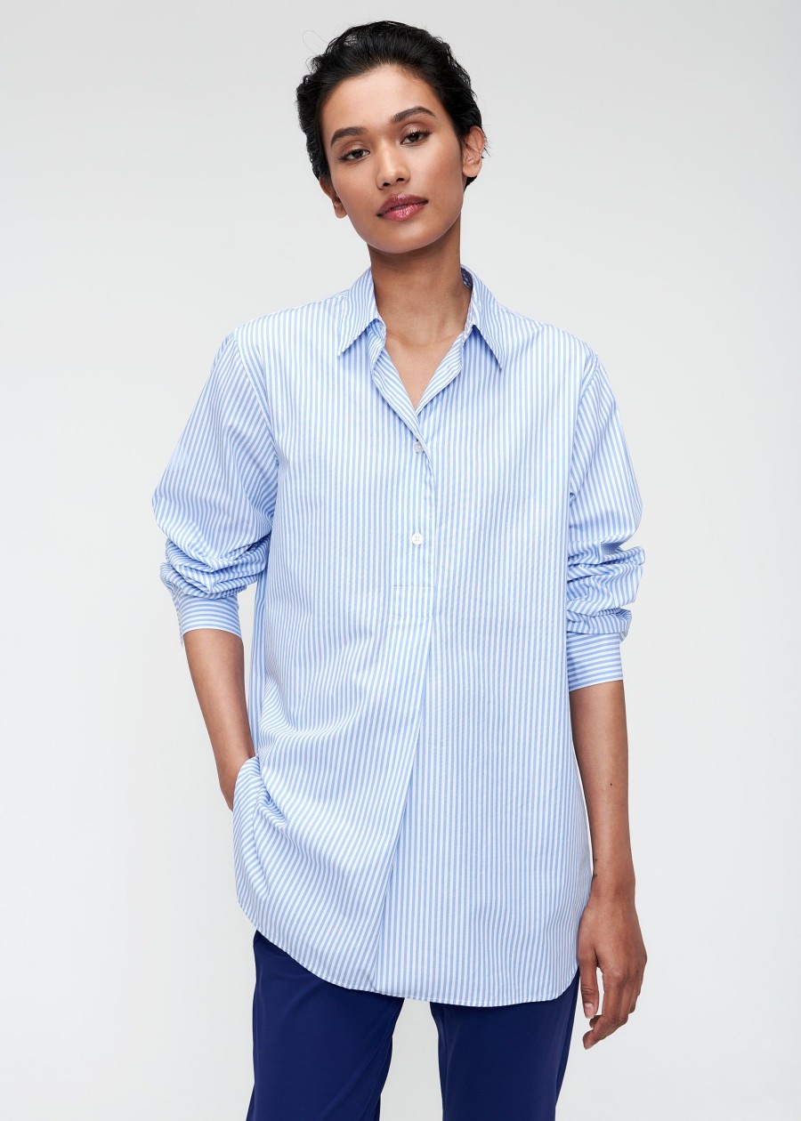 Clearance Striped Long Polo Top Shirts & Tops