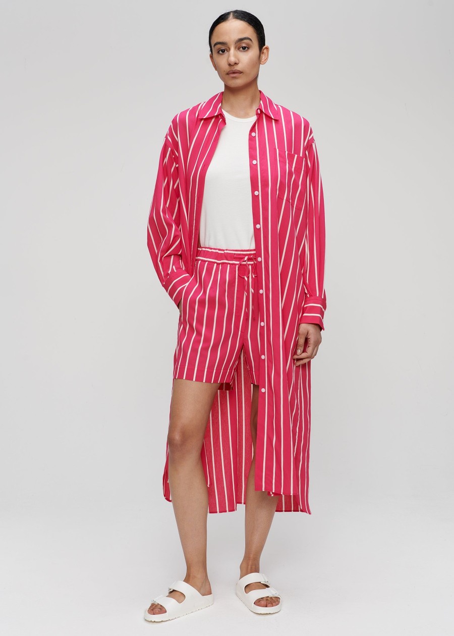 Hot Striped Shirt Dress Jurken