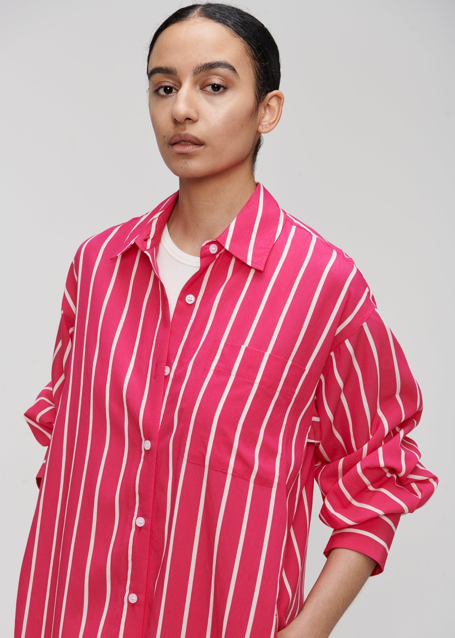 Hot Striped Shirt Dress Jurken