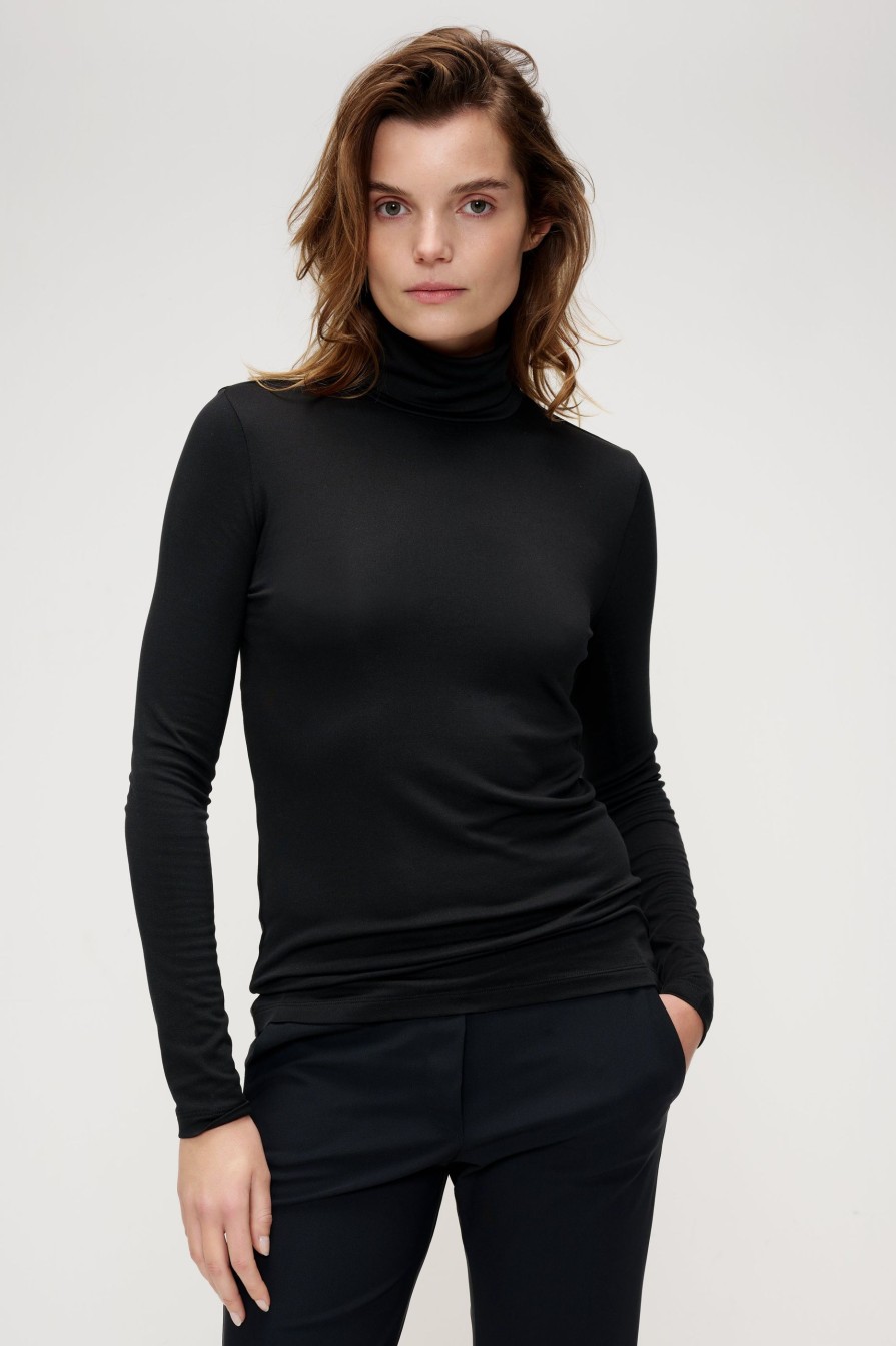 Clearance Soft Tencel Roll Neck Basics For Every Wardrobe