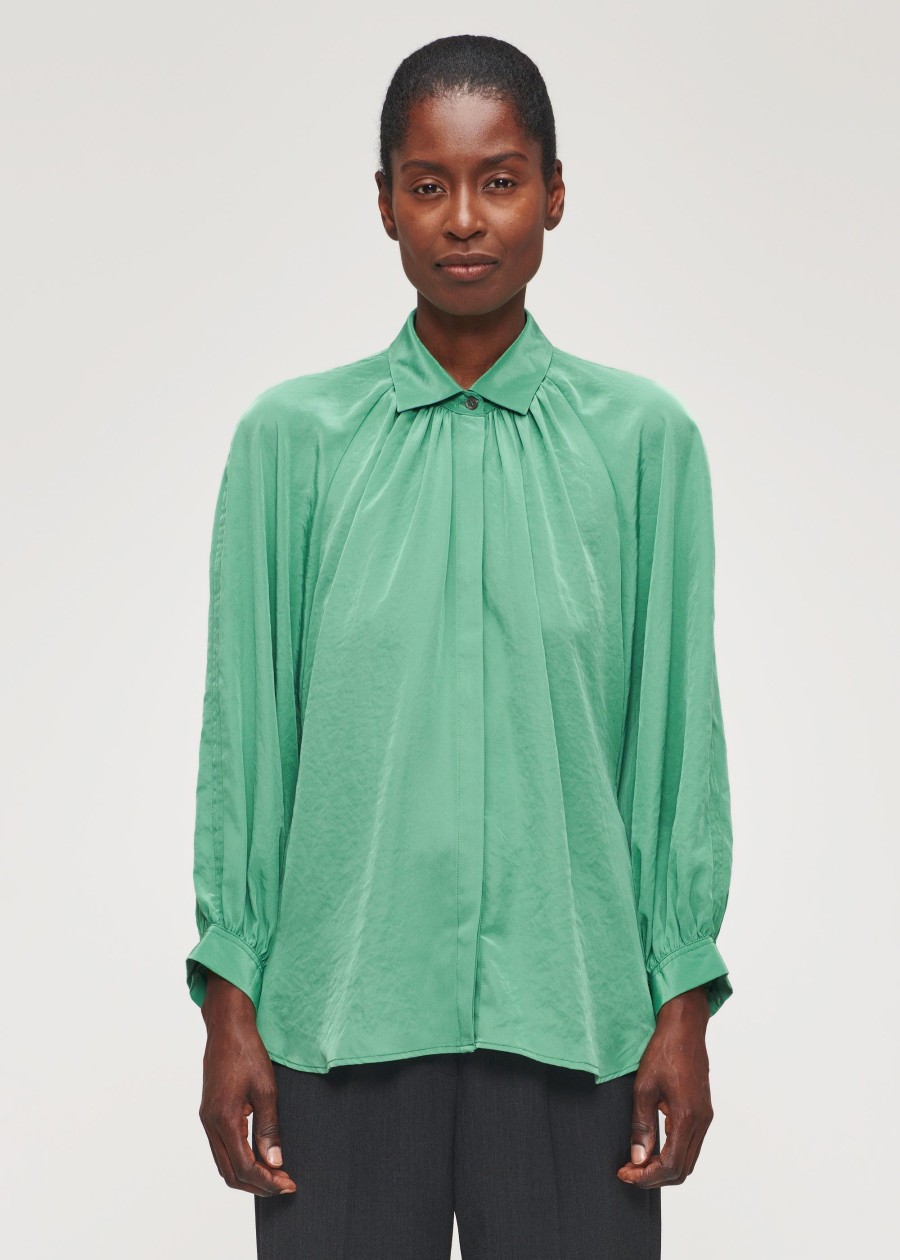 Online Technosilk Oversized Blouse Shirts & Tops