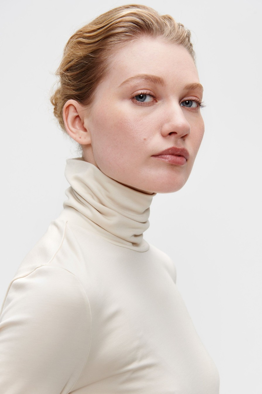 Clearance Soft Tencel Roll Neck Basics For Every Wardrobe