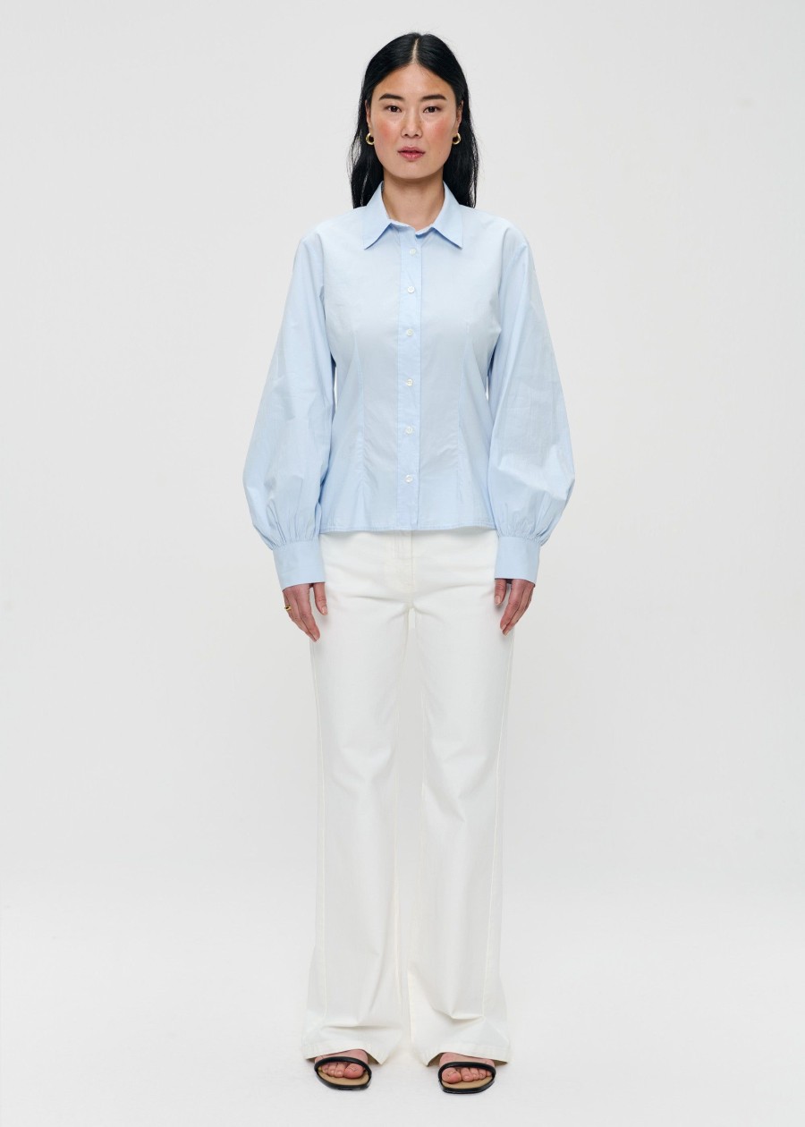 Clearance Poplin Puff Sleeve Shirt Shirts & Tops