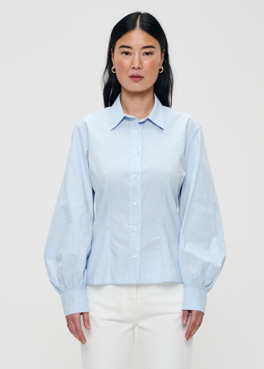 Clearance Poplin Puff Sleeve Shirt Shirts & Tops