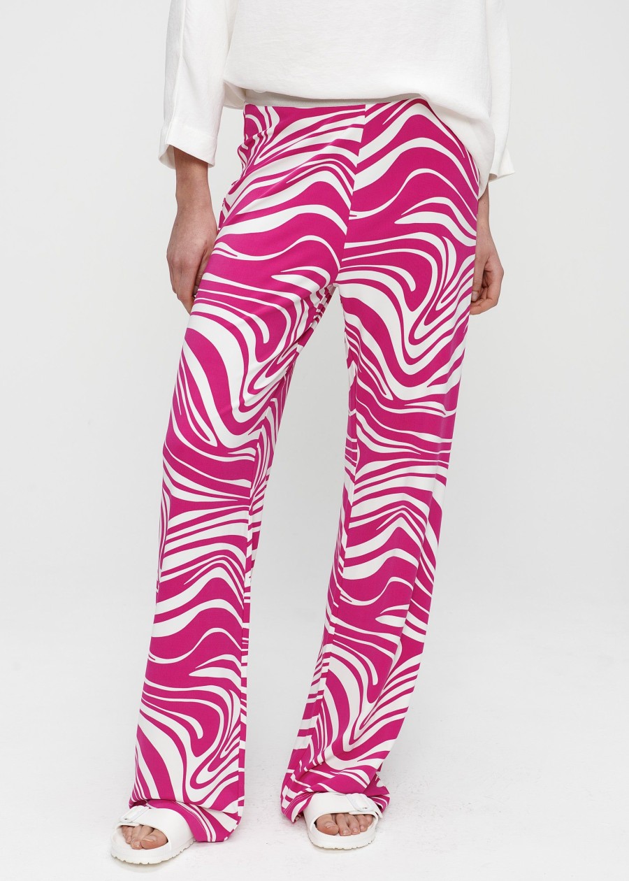 Online Printed Flare Pants Broeken