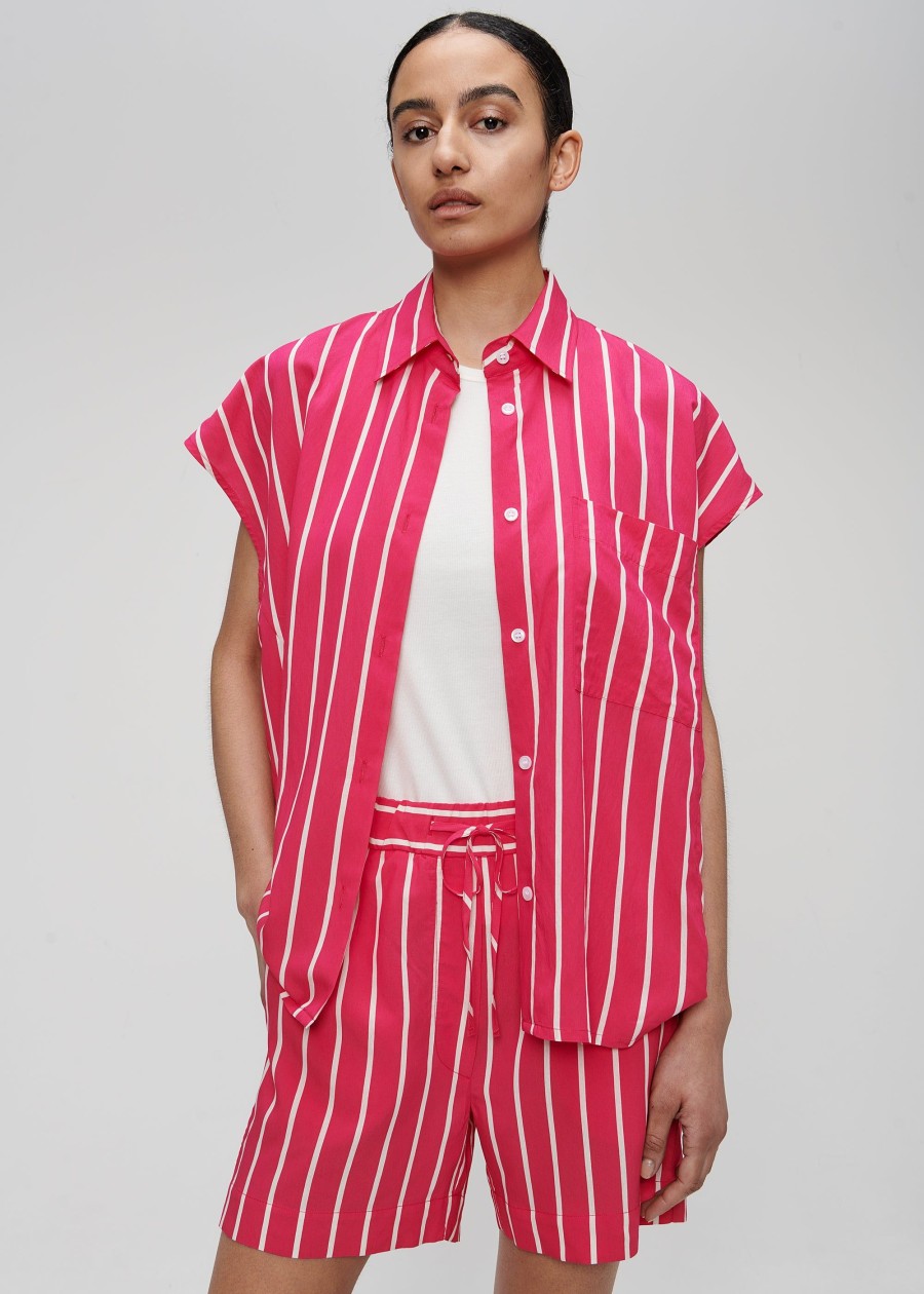 New Striped Oversized Top Shirts & Tops