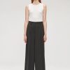 Online Japanese Crepe Pleated Wide Leg Pants Broeken & Rokken