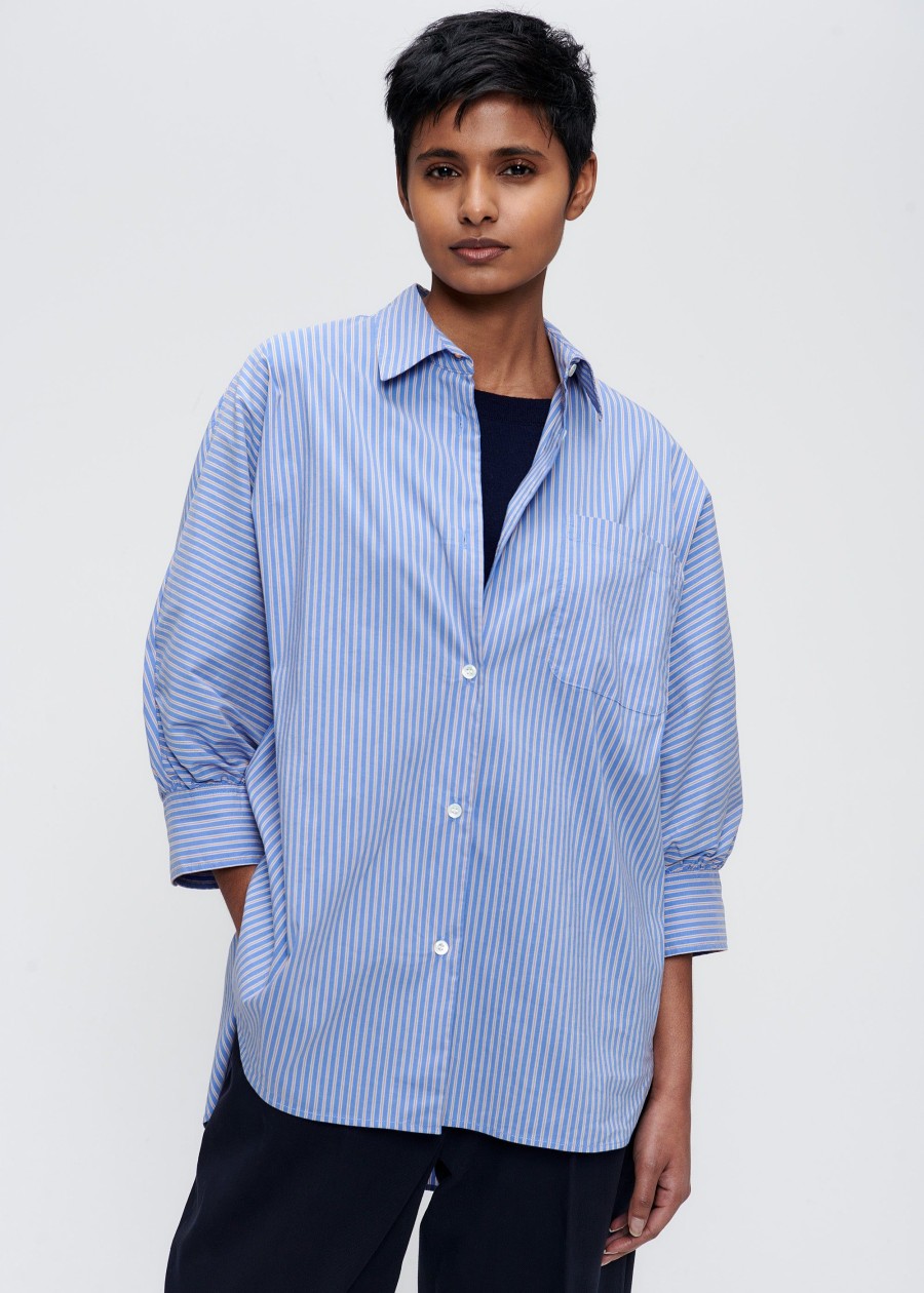 New Cotton Stripe Shirt Shirts & Tops