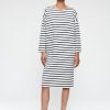 Clearance Striped T-Shirt Dress Jurken