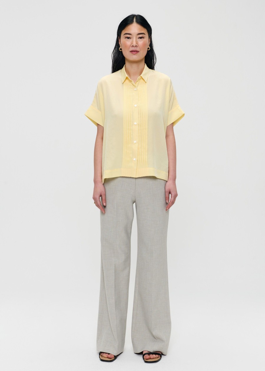 Clearance Pleated Technosilk Shirt Shirts & Tops