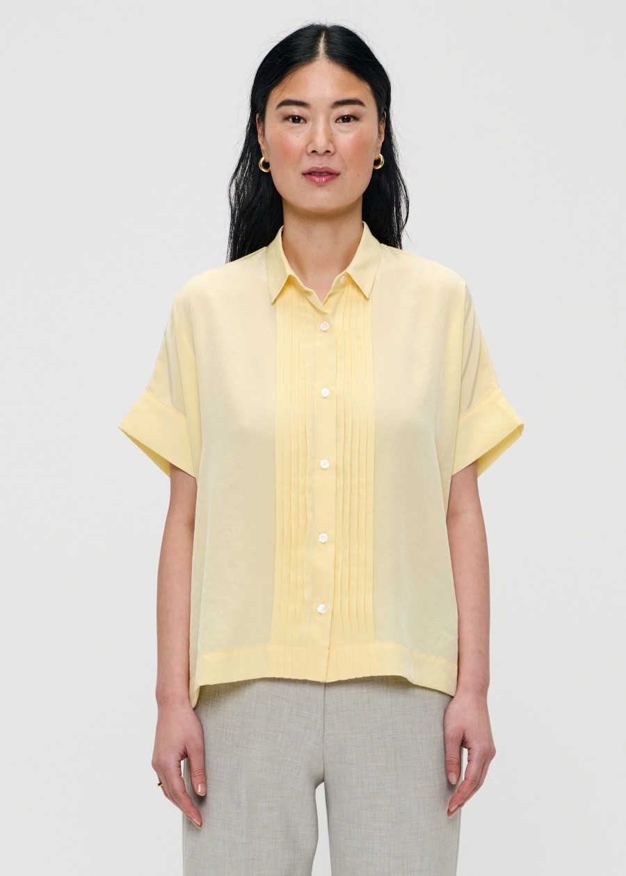 Clearance Pleated Technosilk Shirt Shirts & Tops