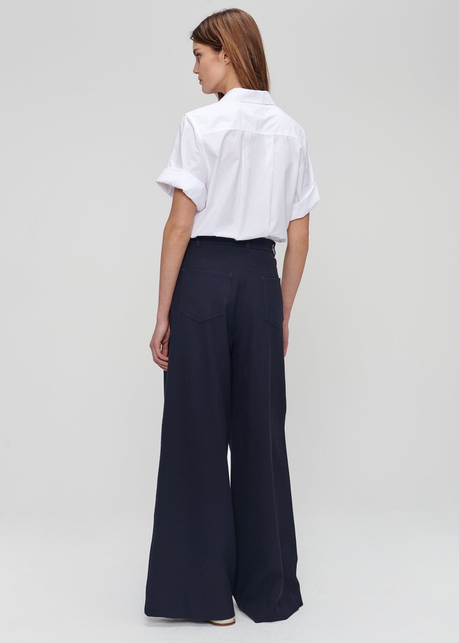 Online 5 Pocket Wide Leg Pants Broeken & Rokken