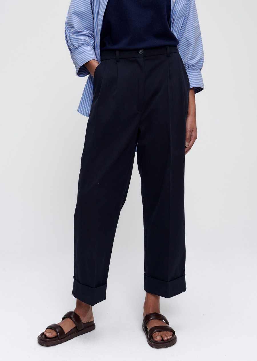 Best Soft Twill Turn-Up Pants Broeken & Rokken