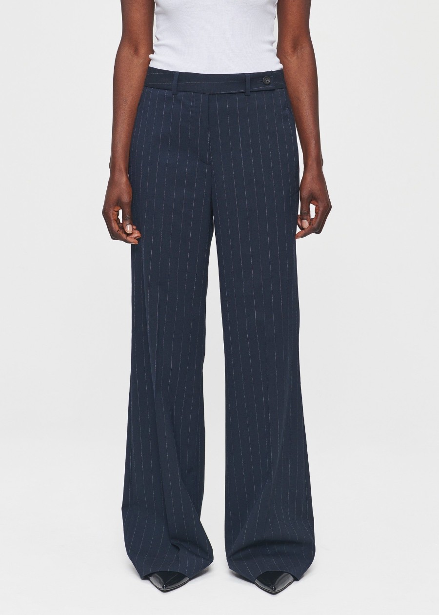 Hot Relaxed Pin Stripe Pants Broeken & Rokken