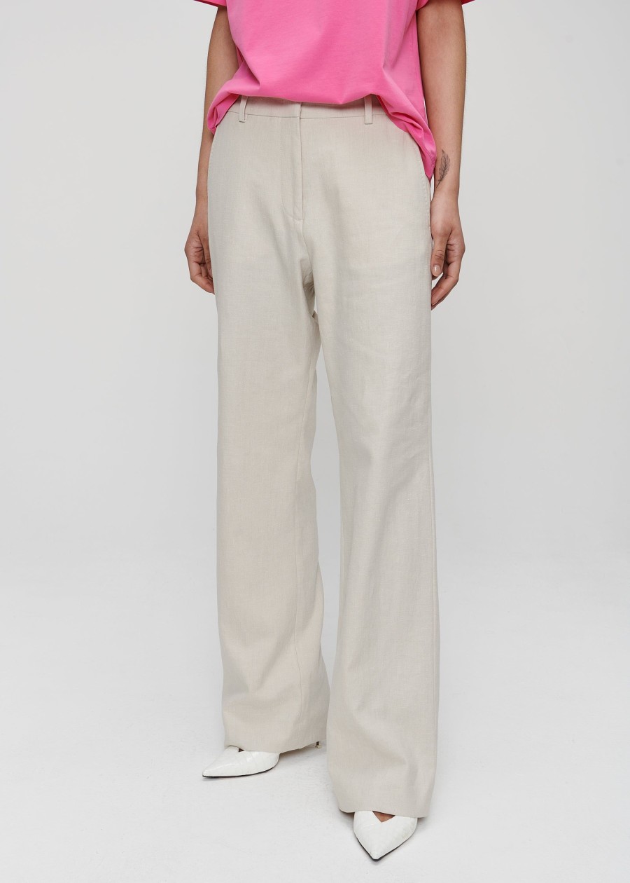 Best Stretch Linen Relaxed Pants Broeken & Rokken