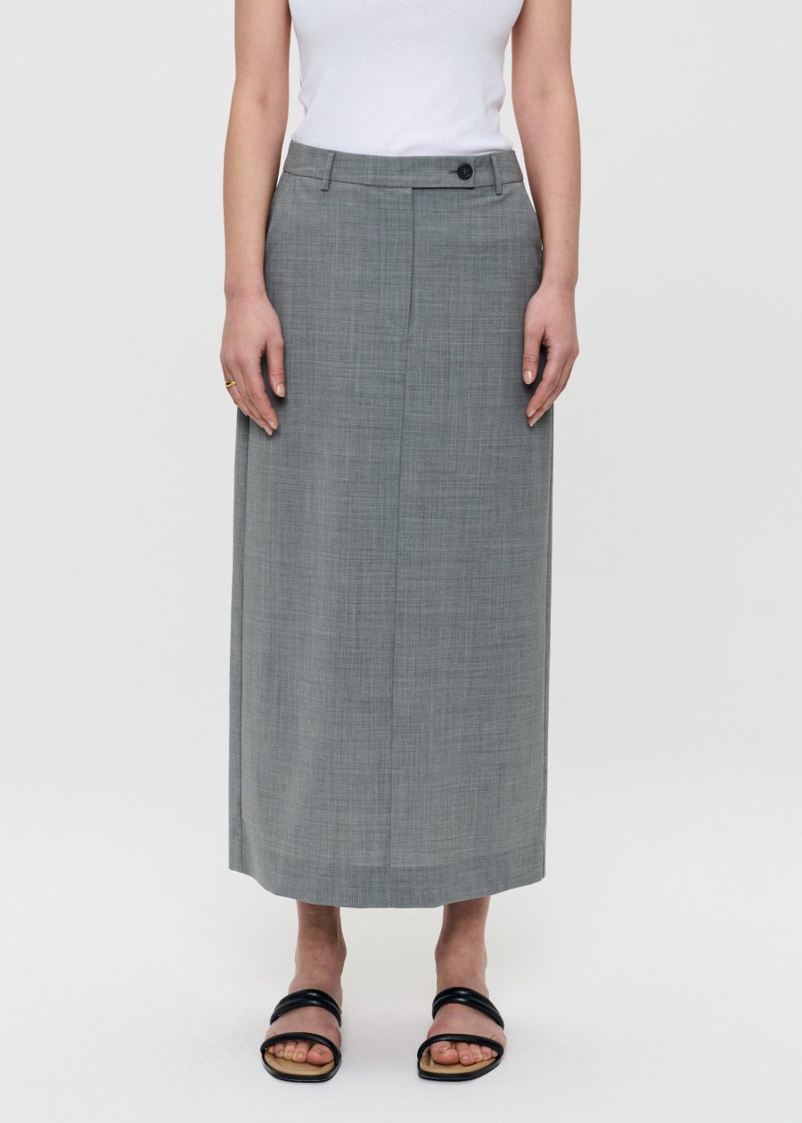 Clearance Tropical Wool Straight Skirt Broeken & Rokken