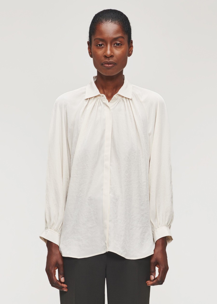 Online Techno Silk Oversized Blouse Shirts & Tops