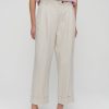 Online Stretch Linen Straight Pants Broeken & Rokken